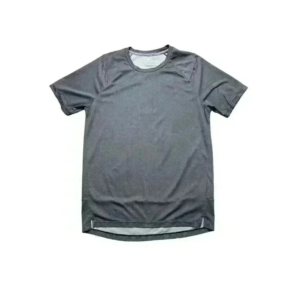 Apana Men's Gray Quick-Dry Mesh Polyester T-Shirt Size M Breathable Lightweight
